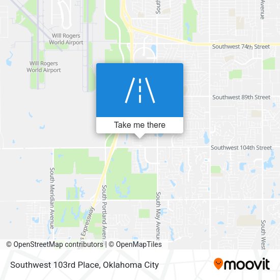 Southwest 103rd Place map