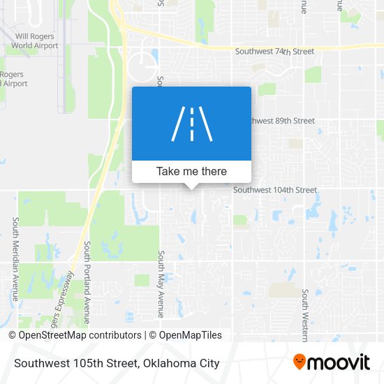 Southwest 105th Street map