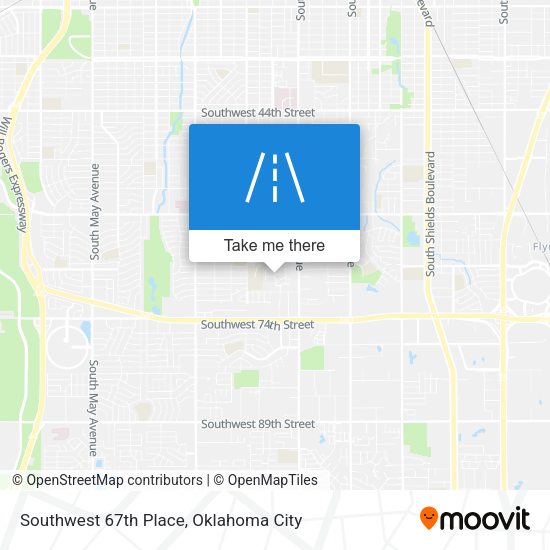 Southwest 67th Place map