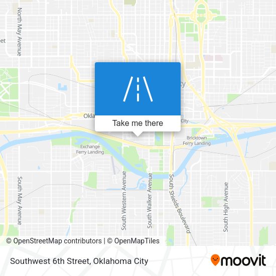 Southwest 6th Street map