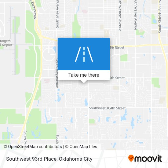Southwest 93rd Place map