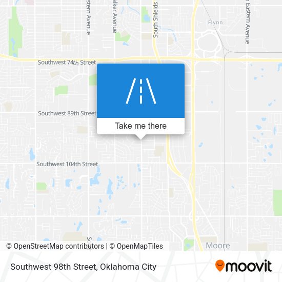 Southwest 98th Street map