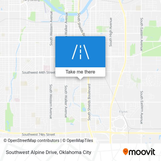 Southwest Alpine Drive map