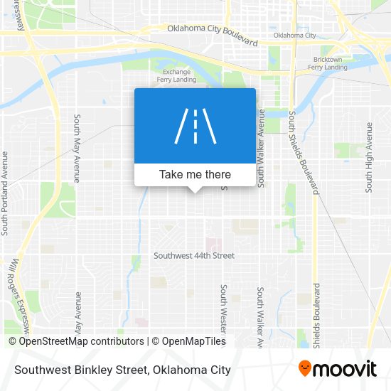 Southwest Binkley Street map