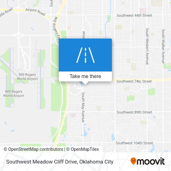 Southwest Meadow Cliff Drive map