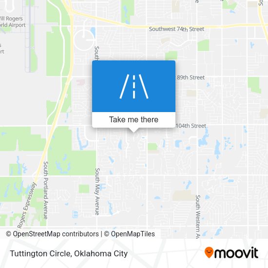 Tuttington Circle map