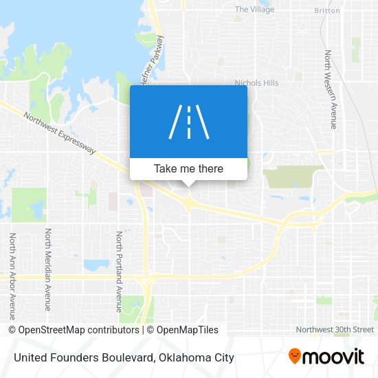 United Founders Boulevard map