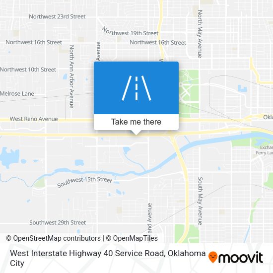 Mapa de West Interstate Highway 40 Service Road