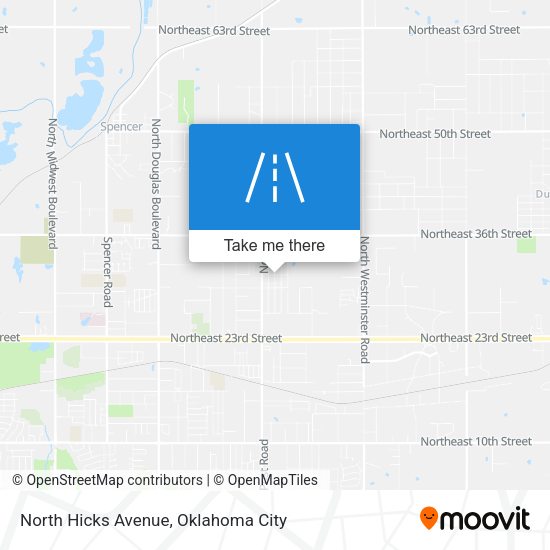 North Hicks Avenue map