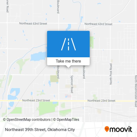Northeast 39th Street map