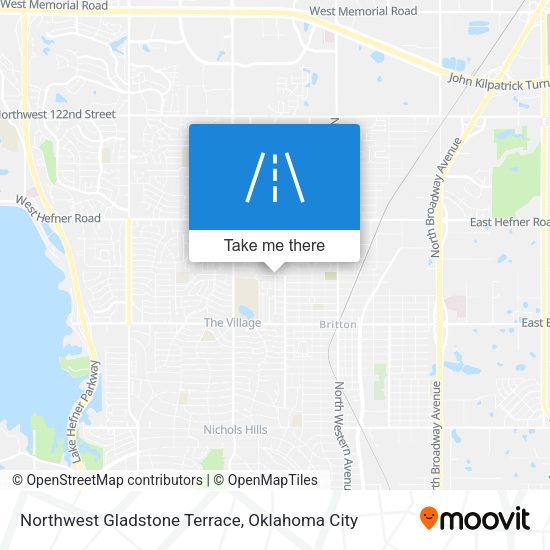 Northwest Gladstone Terrace map