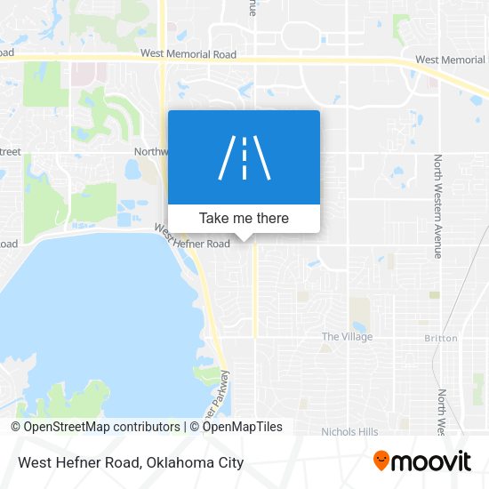 West Hefner Road map