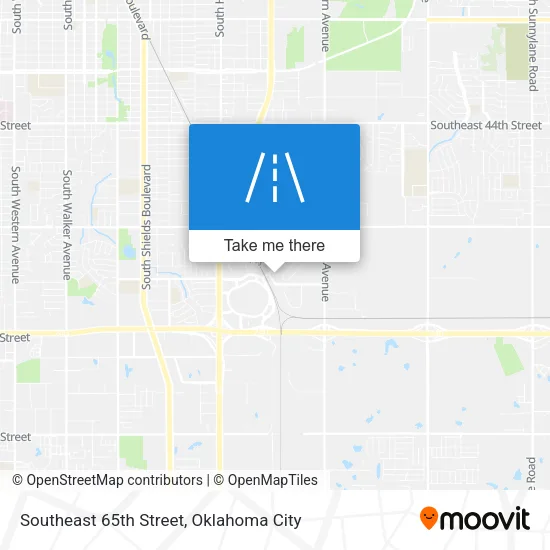 Southeast 65th Street map
