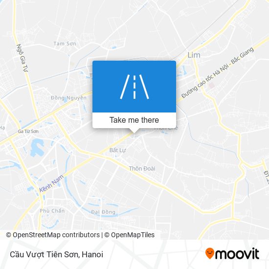 Cầu Vượt Tiên Sơn map