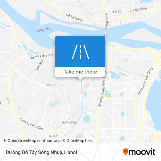 Đường Bờ Tây Sông Nhuệ map