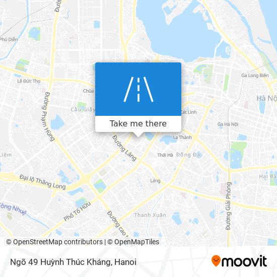 Ngõ 49 Huỳnh Thúc Kháng map