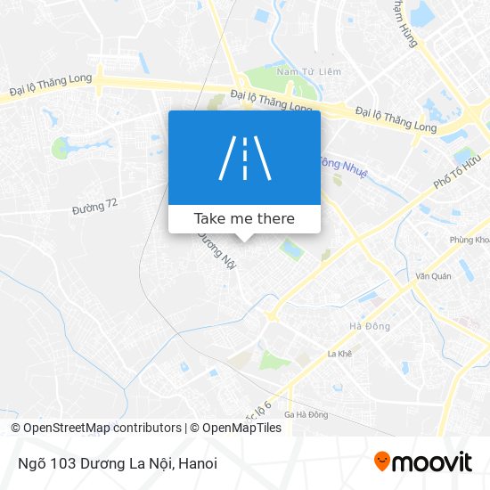 Ngõ 103 Dương La Nội map