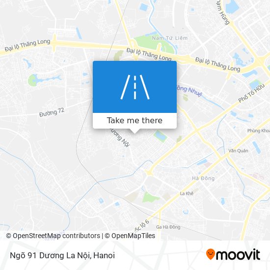 Ngõ 91 Dương La Nội map