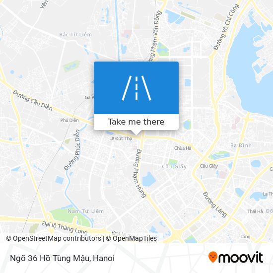 Ngõ 36 Hồ Tùng Mậu map