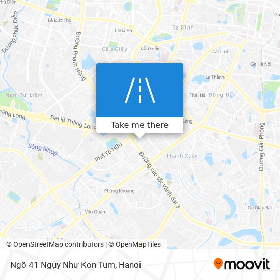 Ngõ 41 Ngụy Như Kon Tum map