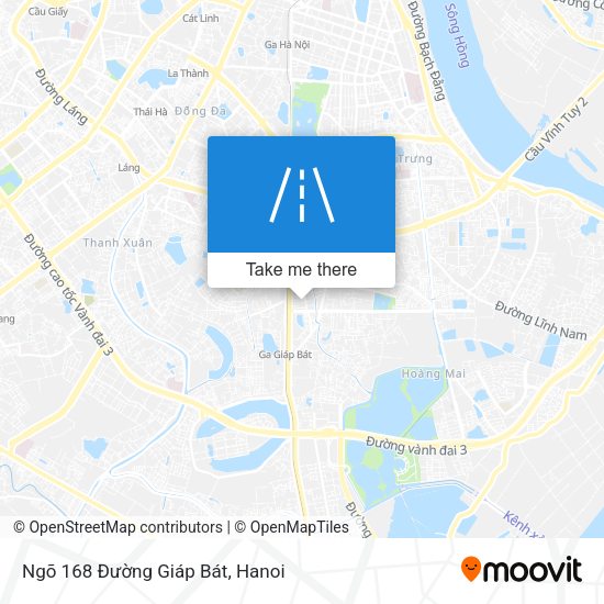 Ngõ 168 Đường Giáp Bát map