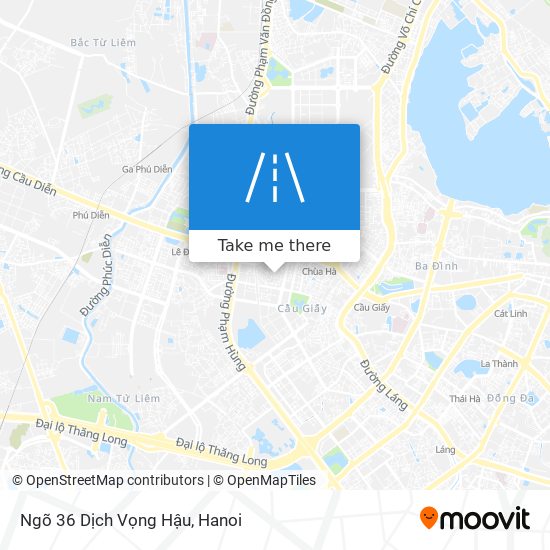 Ngõ 36 Dịch Vọng Hậu map