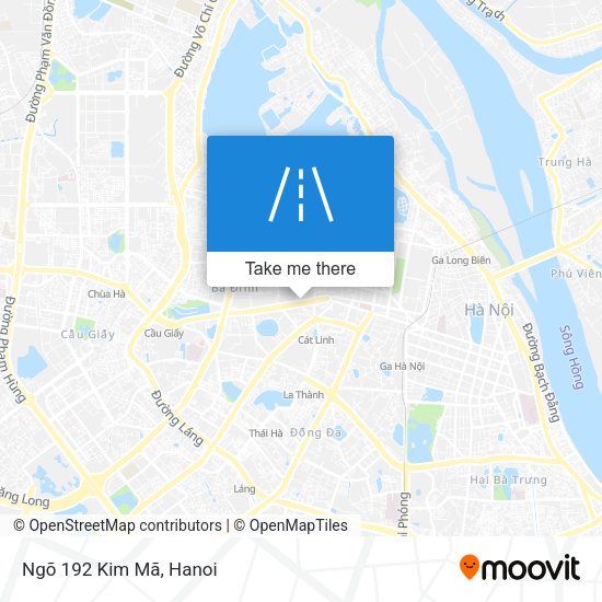Ngõ 192 Kim Mã map