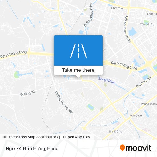 Ngõ 74 Hữu Hưng map