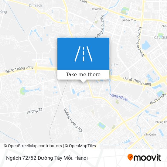 Ngách 72/52 Đường Tây Mỗi map