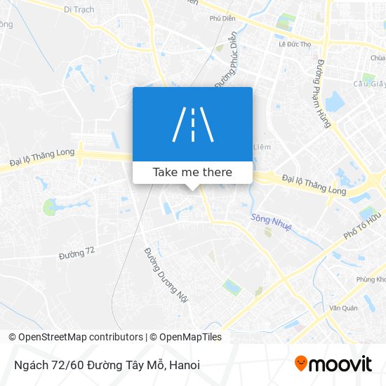 Ngách 72/60 Đường Tây Mỗ map