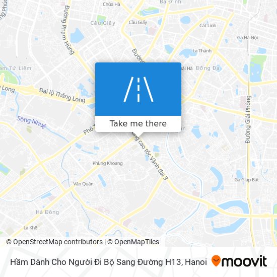 Hầm Dành Cho Người Đi Bộ Sang Đường H13 map