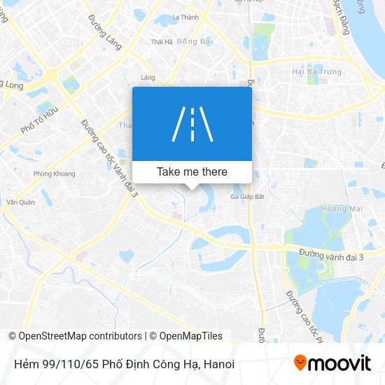Hẻm 99/110/65 Phố Định Công Hạ map