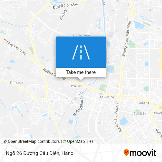Ngõ 26 Đường Cầu Diễn map