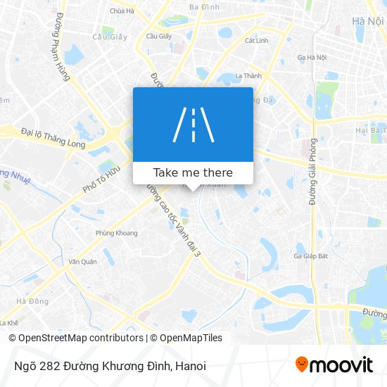 Ngõ 282 Đường Khương Đình map