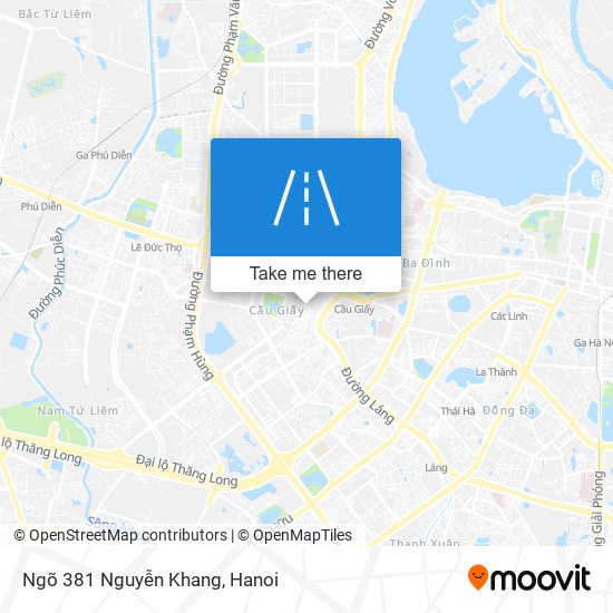 Ngõ 381 Nguyễn Khang map