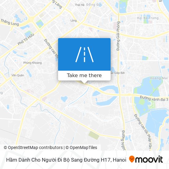 Hầm Dành Cho Người Đi Bộ Sang Đường H17 map