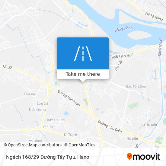 Ngách 168/29 Đường Tây Tựu map