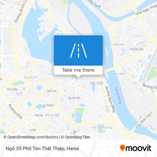 How to get to Ngõ 35 Phố Tôn Thất Thiệp in Điện Biên by Bus?