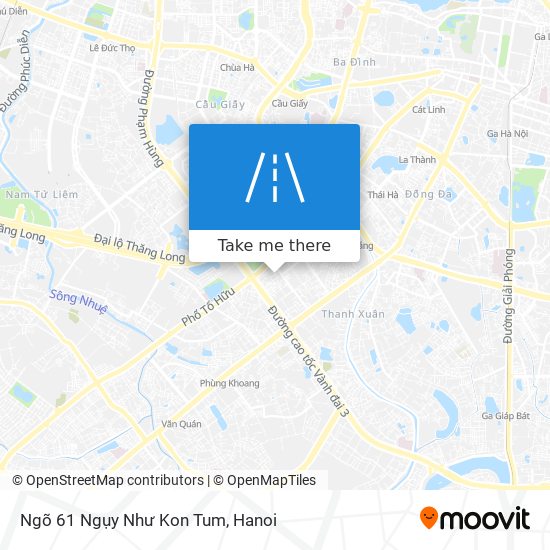 Ngõ 61 Ngụy Như Kon Tum map