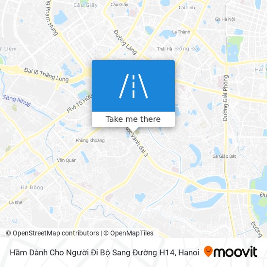 Hầm Dành Cho Người Đi Bộ Sang Đường H14 map