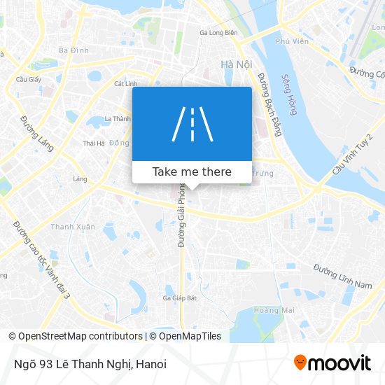 Ngõ 93 Lê Thanh Nghị map