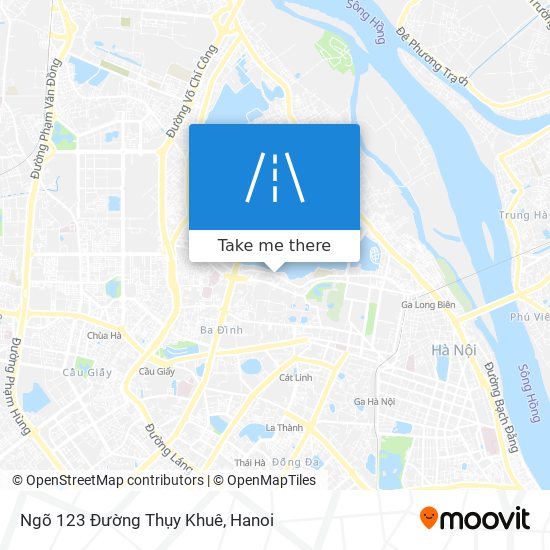 Ngõ 123 Đường Thụy Khuê map