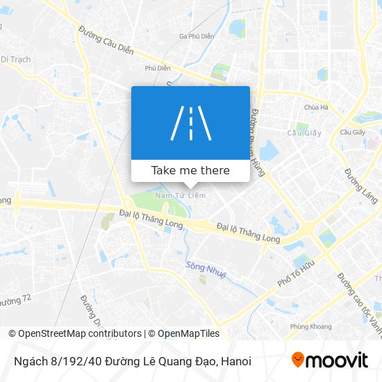 Ngách 8 / 192 / 40 Đường Lê Quang Đạo map