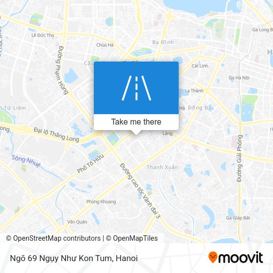 Ngõ 69 Ngụy Như Kon Tum map