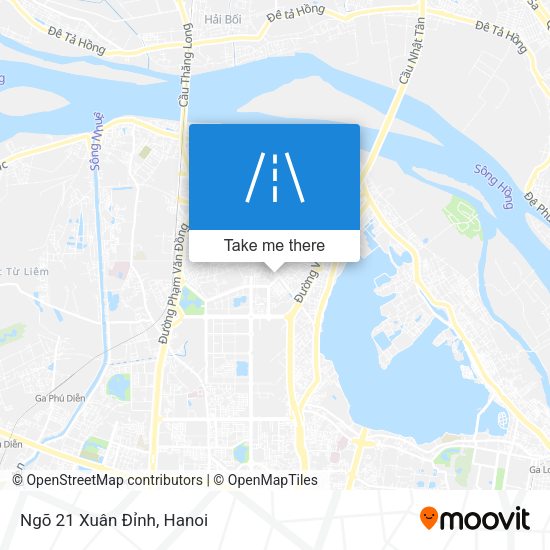 Ngõ 21 Xuân Đỉnh map