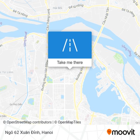 Ngõ 62 Xuân Đỉnh map
