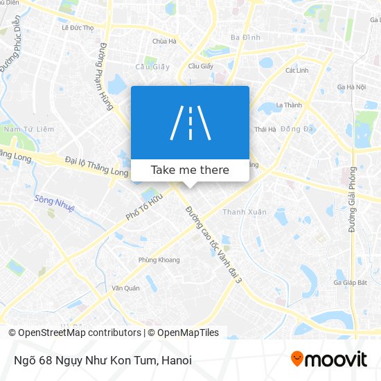 Ngõ 68 Ngụy Như Kon Tum map