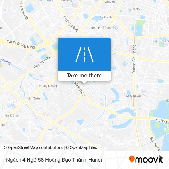 Ngách 4 Ngõ 58 Hoàng Đạo Thành map