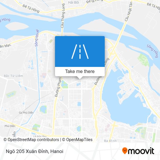 Ngõ 205 Xuân Đỉnh map