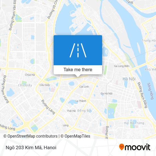 Ngõ 203 Kim Mã map